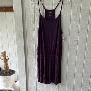 New GAP Luxe Luxueux Purple Romper sz L